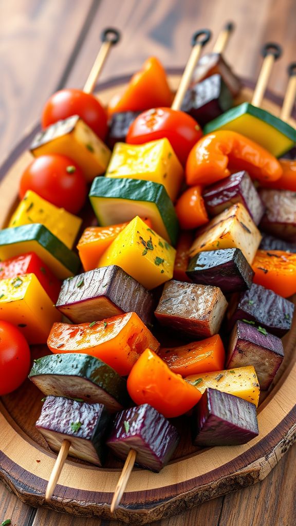 Rainbow Veggie Skewers  