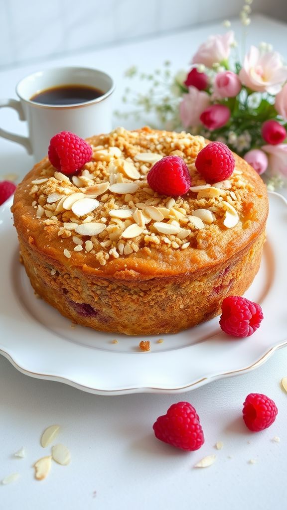 Raspberry Almond Coffee Cake  