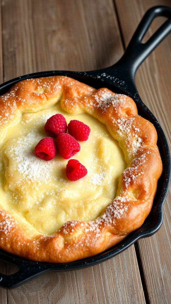 Raspberry Almond Dutch Baby  