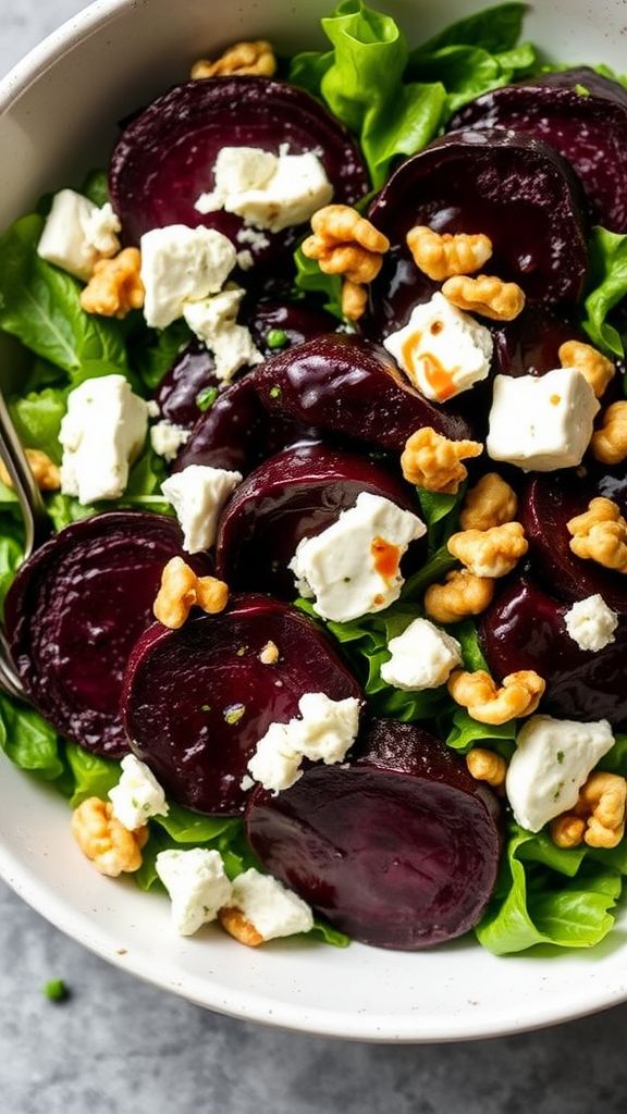 Roasted Beet and Goat Cheese Salad  