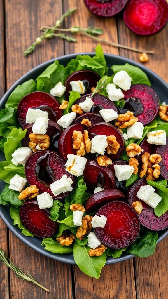 Roasted Beet and Goat Cheese Salad  