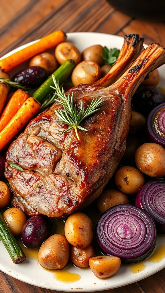 Roasted Lamb with Seasonal Vegetables