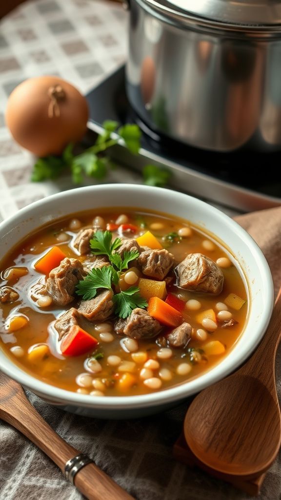 Rustic Irish Lamb and Barley Soup