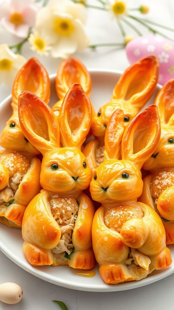 Savory Puff Pastry Easter Bunnies