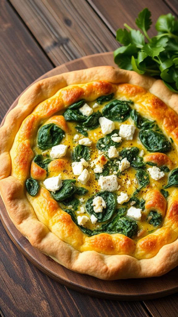 Savory Spinach and Feta Quiche  