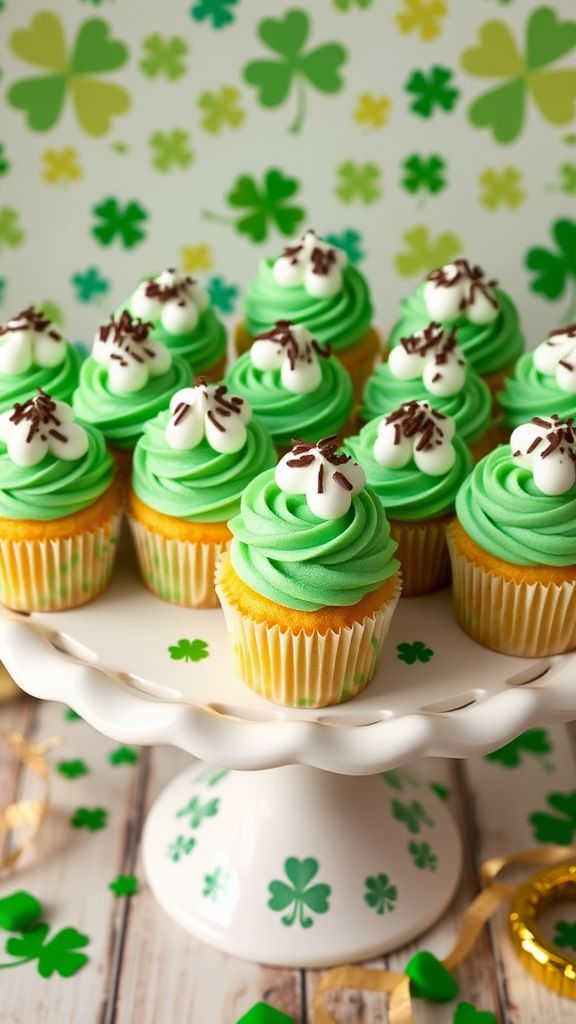 Shamrock Shake Cupcakes  