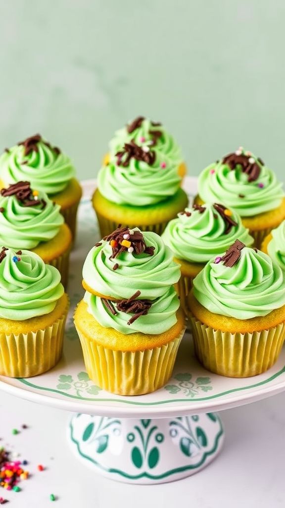 Shamrock Shake Cupcakes  