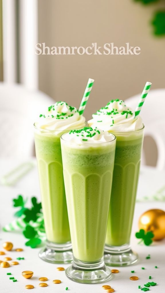 Shamrock Shake Smoothies  