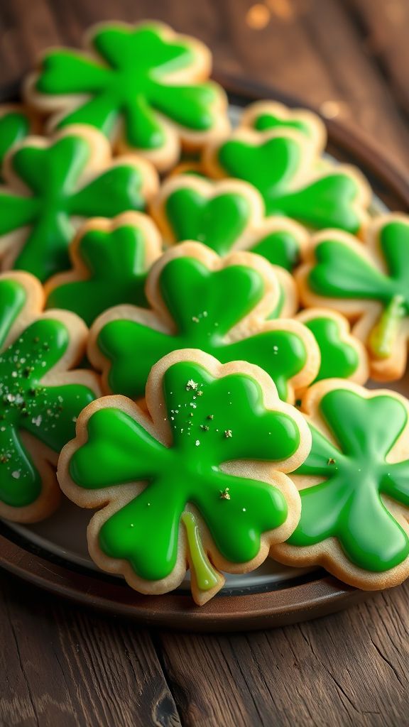 Shamrock Sugar Cookies  