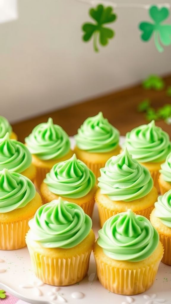 Shamrock Swirl Cupcakes