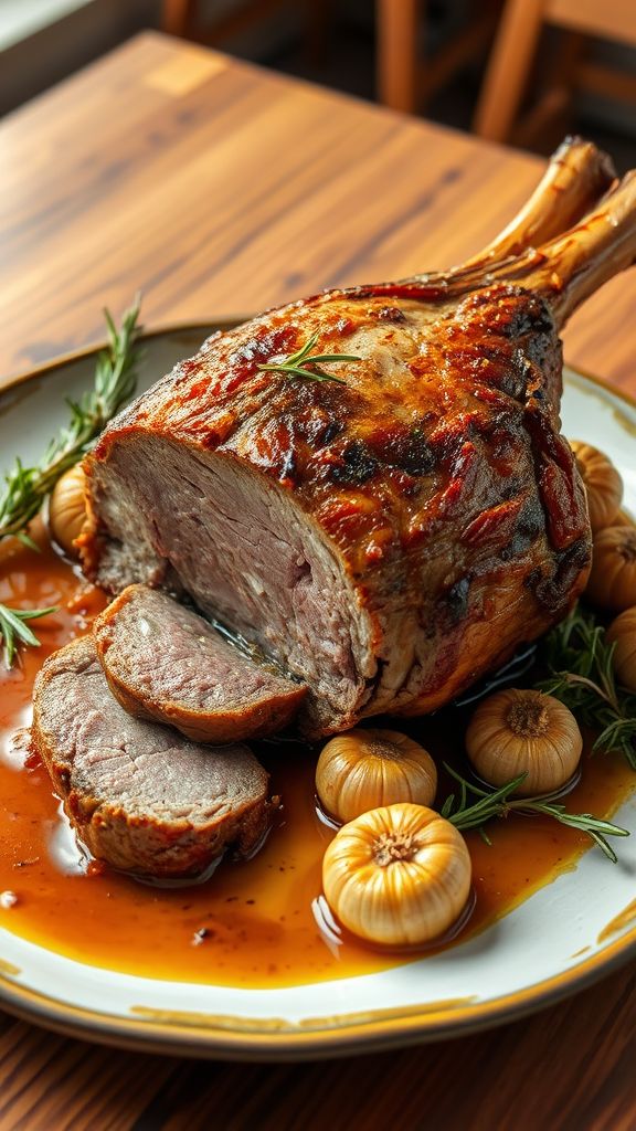 Slow-Roasted Lamb Shoulder with Garlic and Rosemary