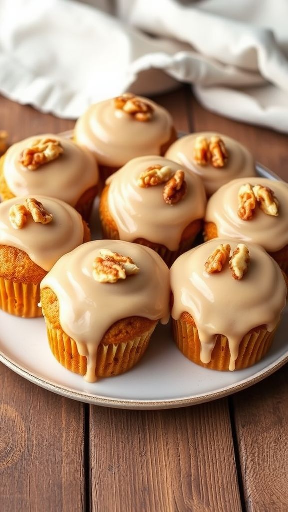 Spiced Carrot Cupcakes with Maple Icing  