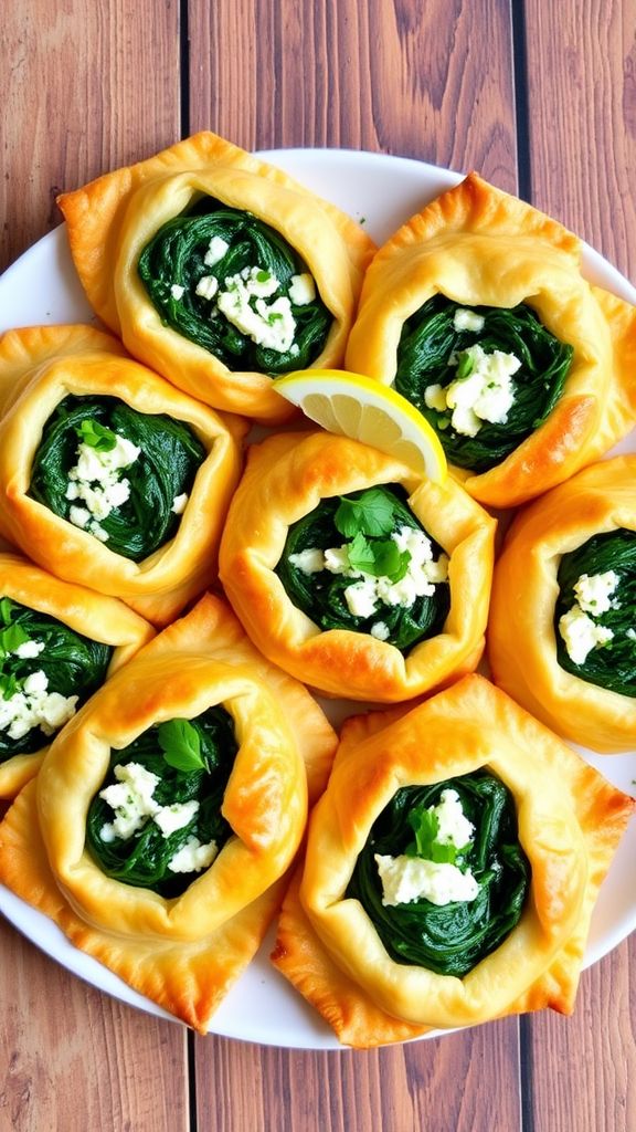 Spinach and Feta Stuffed Pastries  