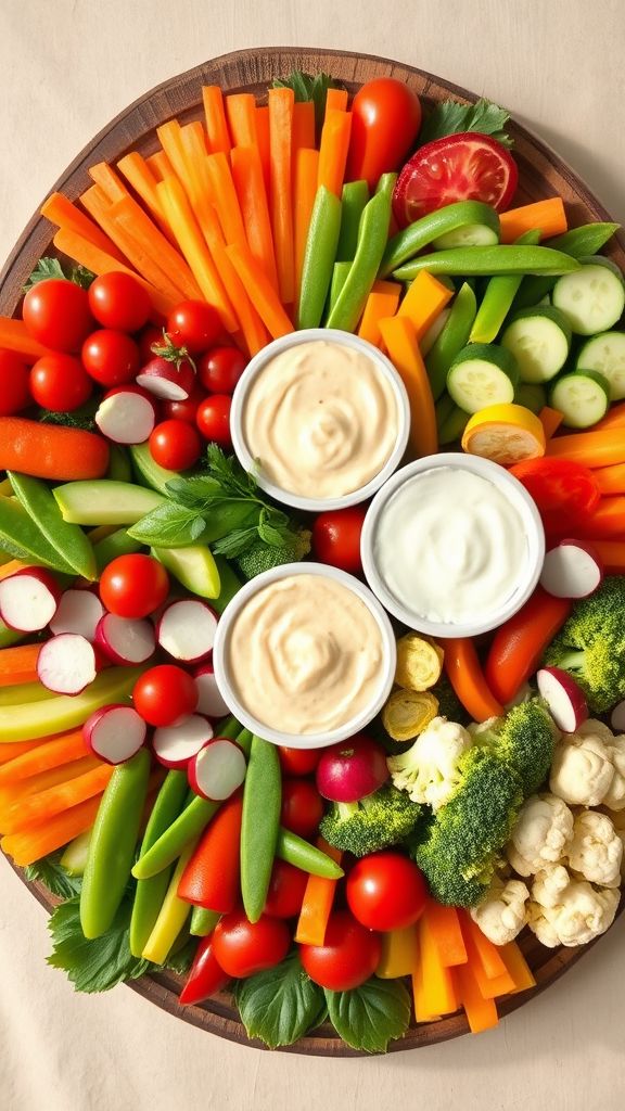 Spring Vegetable Crudités Platter