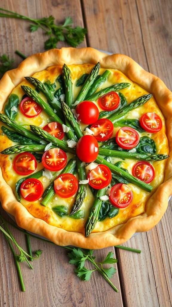 Spring Vegetable Quiche  