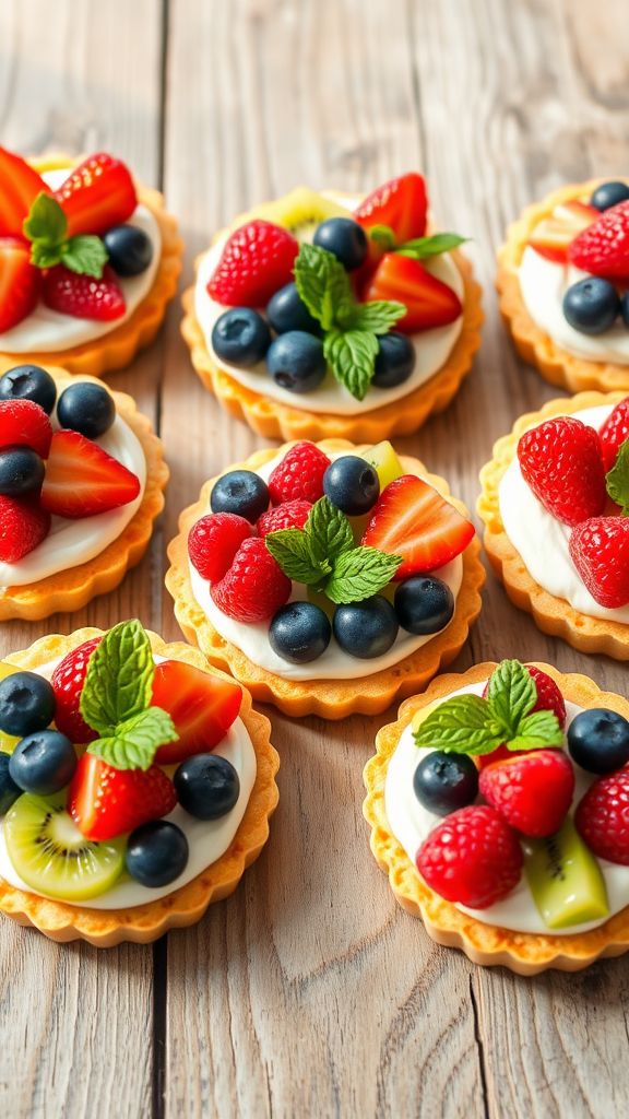 Springtime Fruit Tarts  