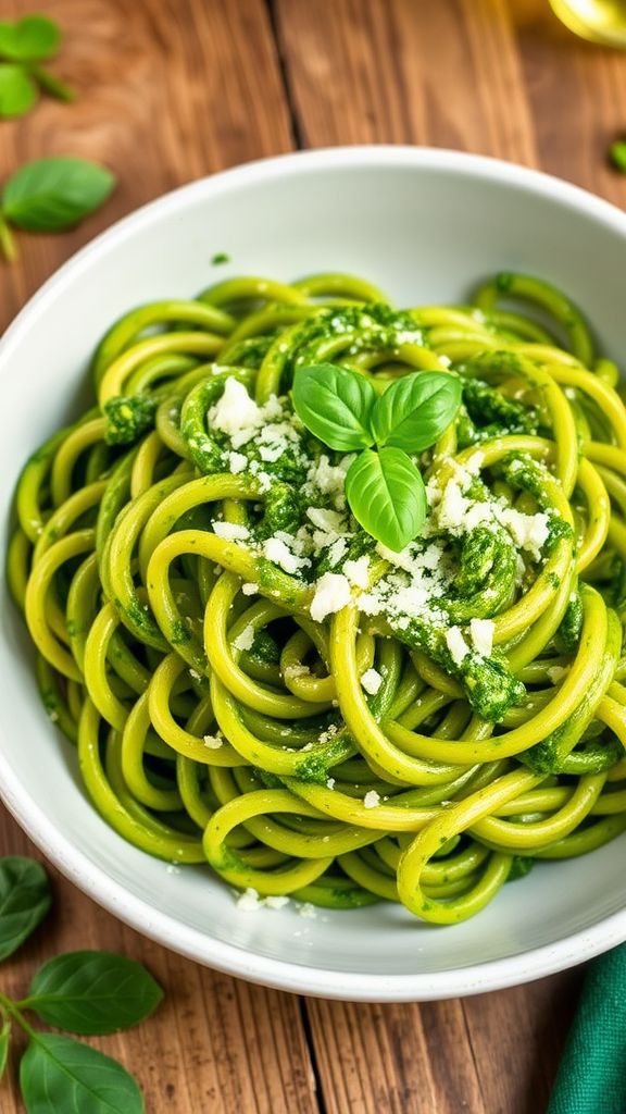 St. Patrick’s Day Pasta with Spinach Pesto