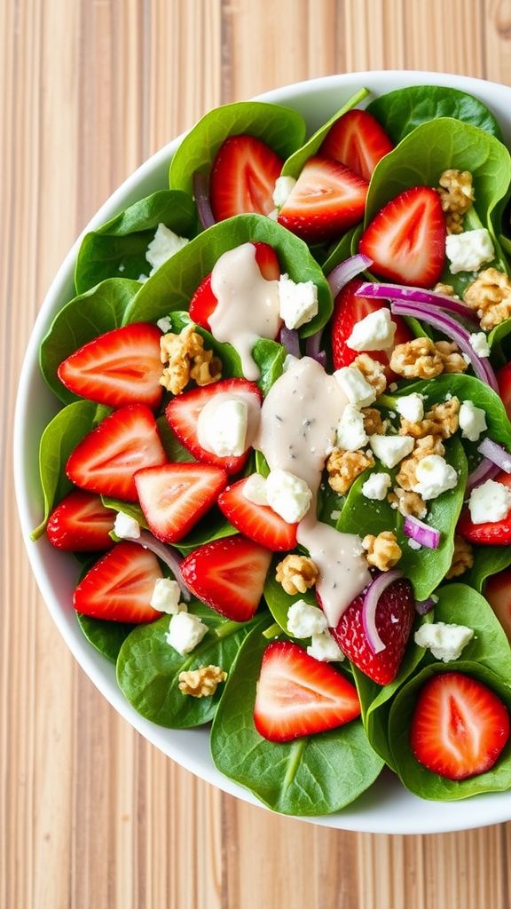 Strawberry Spinach Salad with Poppy Seed Dressing  