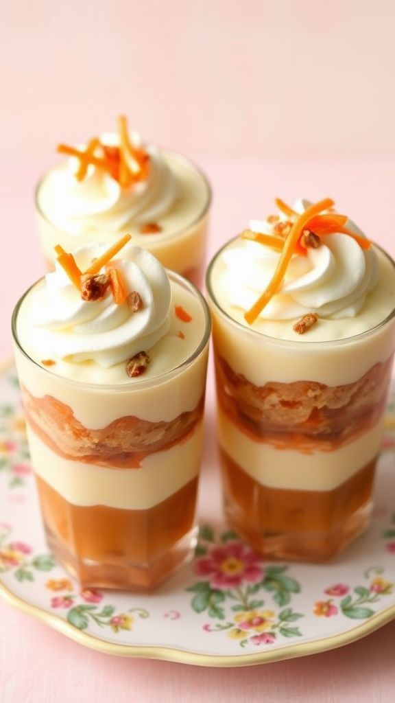 Sweet Carrot Cake Pudding Cups  