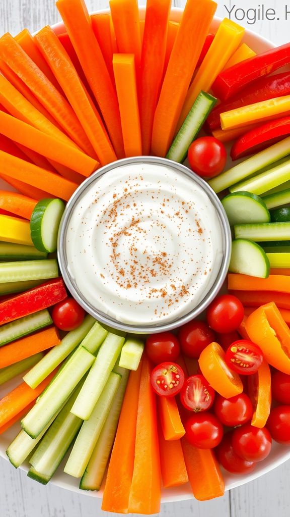 Sweet Garden Vegetable Dip and Dippers