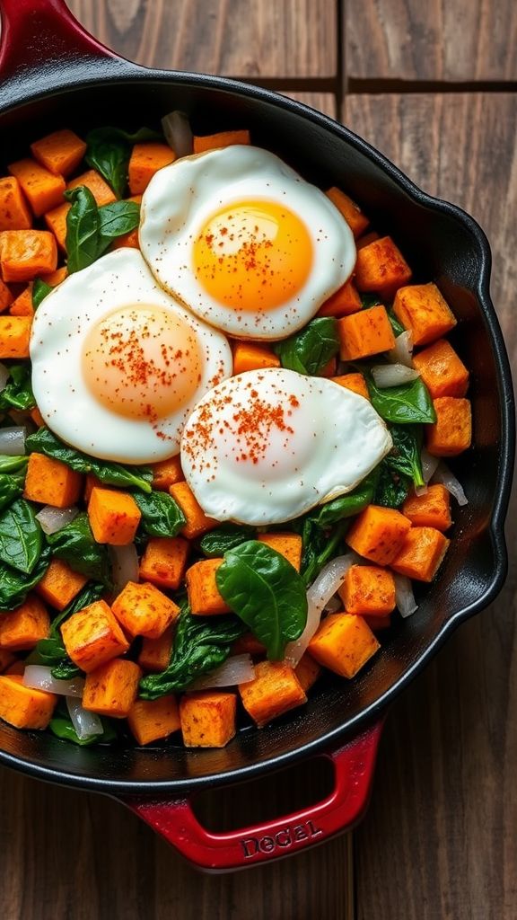 Sweet Potato and Spinach Hash  