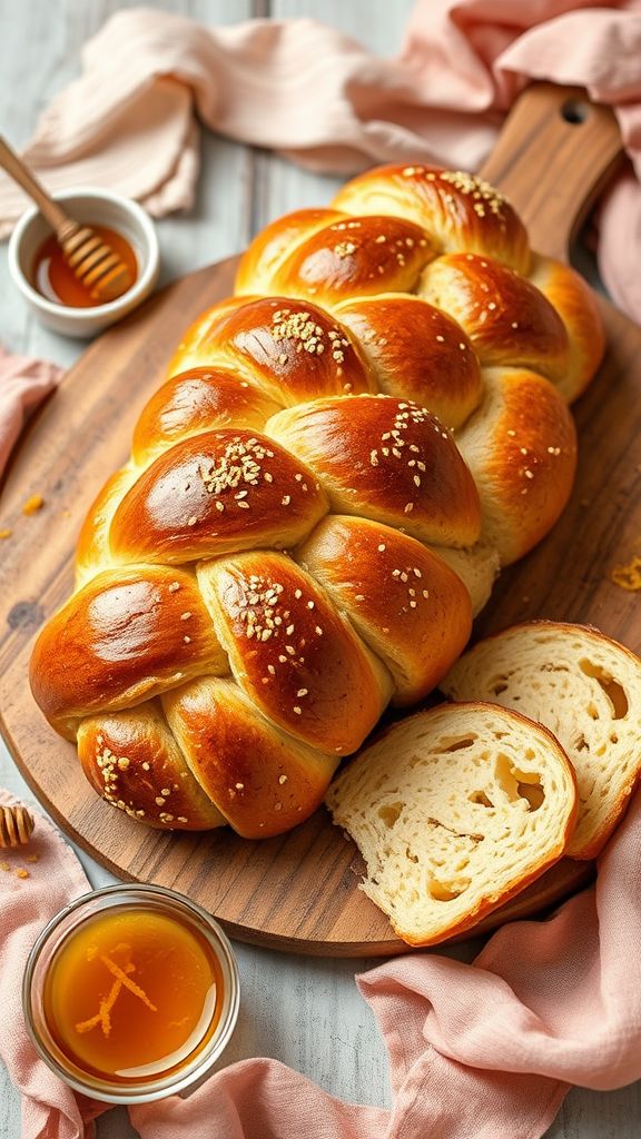 Traditional Greek Tsoureki Bread