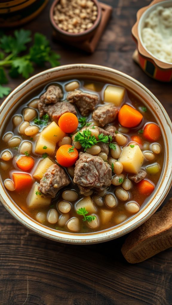 Traditional Irish Lamb and Barley Stew  