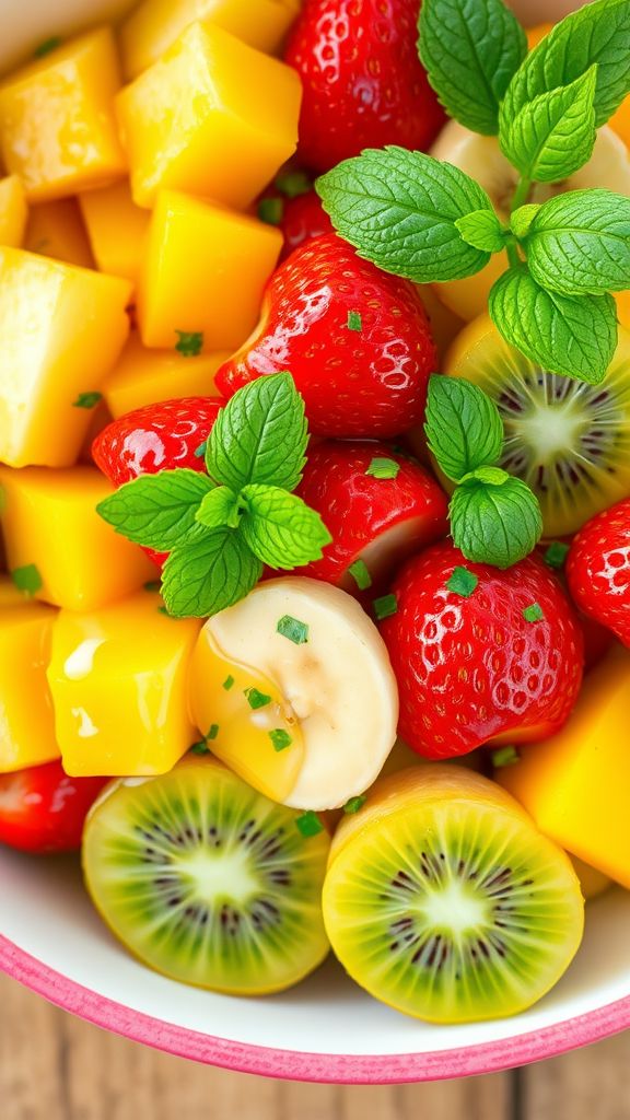 Tropical Fruit Salad with Mint  