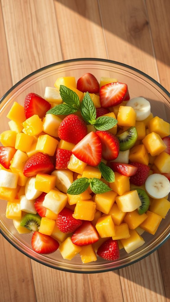 Tropical Fruit Salad with Mint  