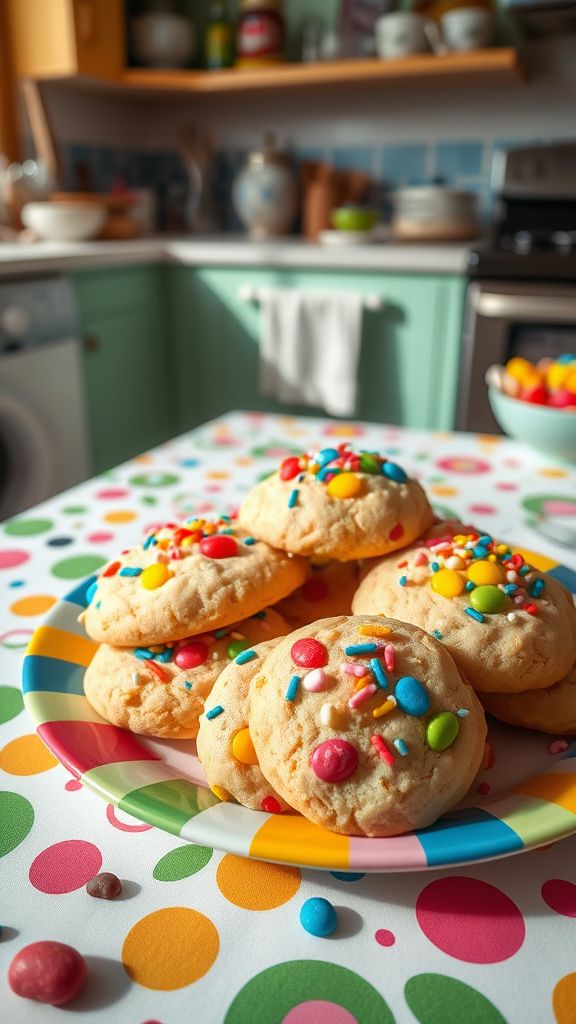 Whimsical Jellybean Sprinkle Cookies  