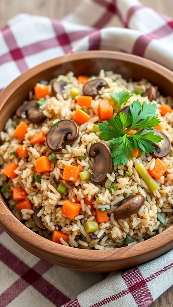 Wild Rice and Mushroom Pilaf  