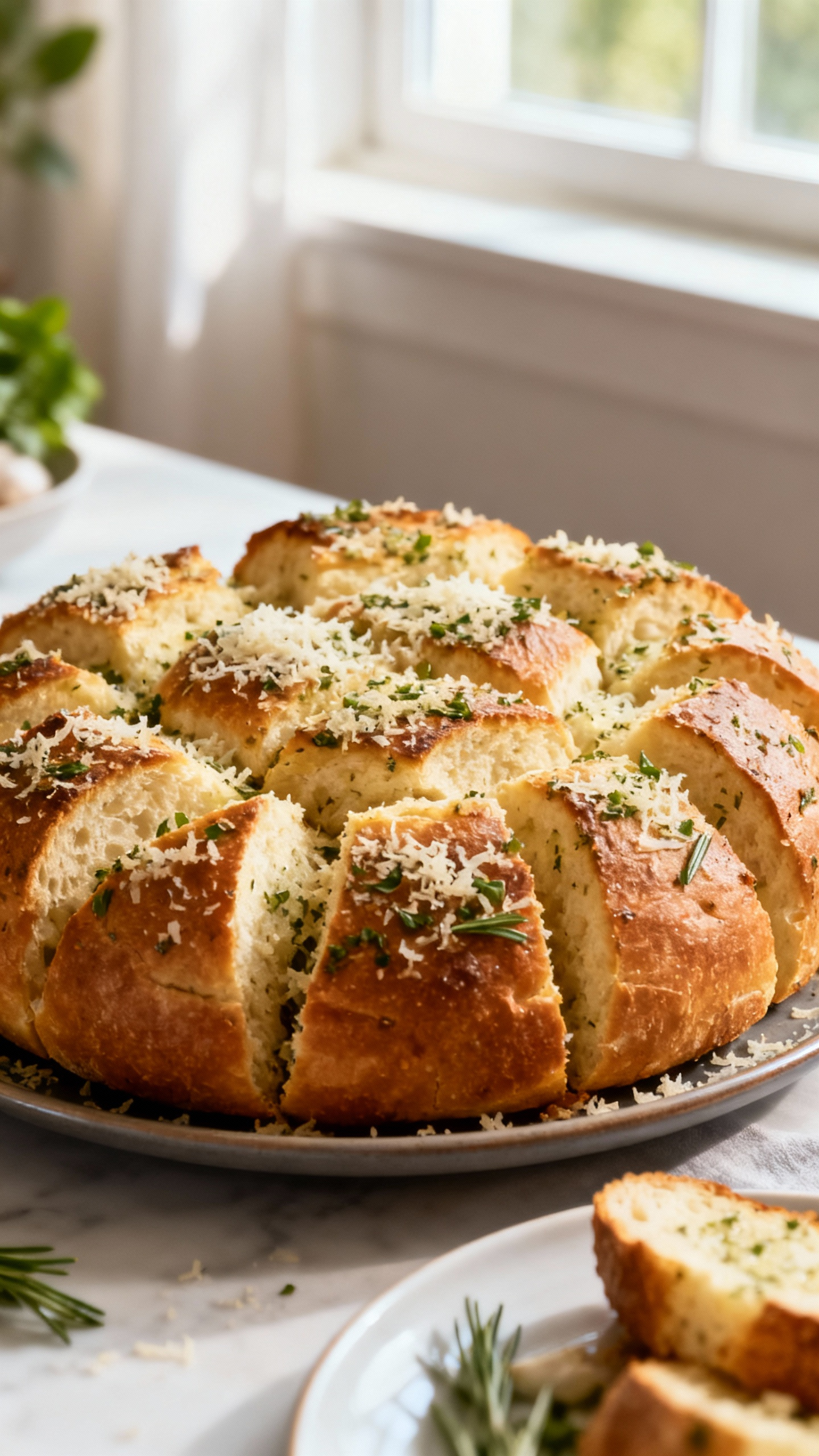 Garlic Parmesan Pull-Apart Bread