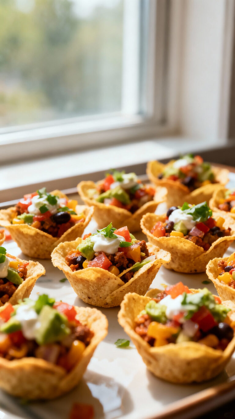 Loaded Nacho Cups - Mexican cuisine