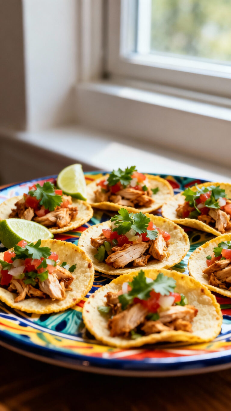 Mini Chicken Tacos - Mexican cuisine