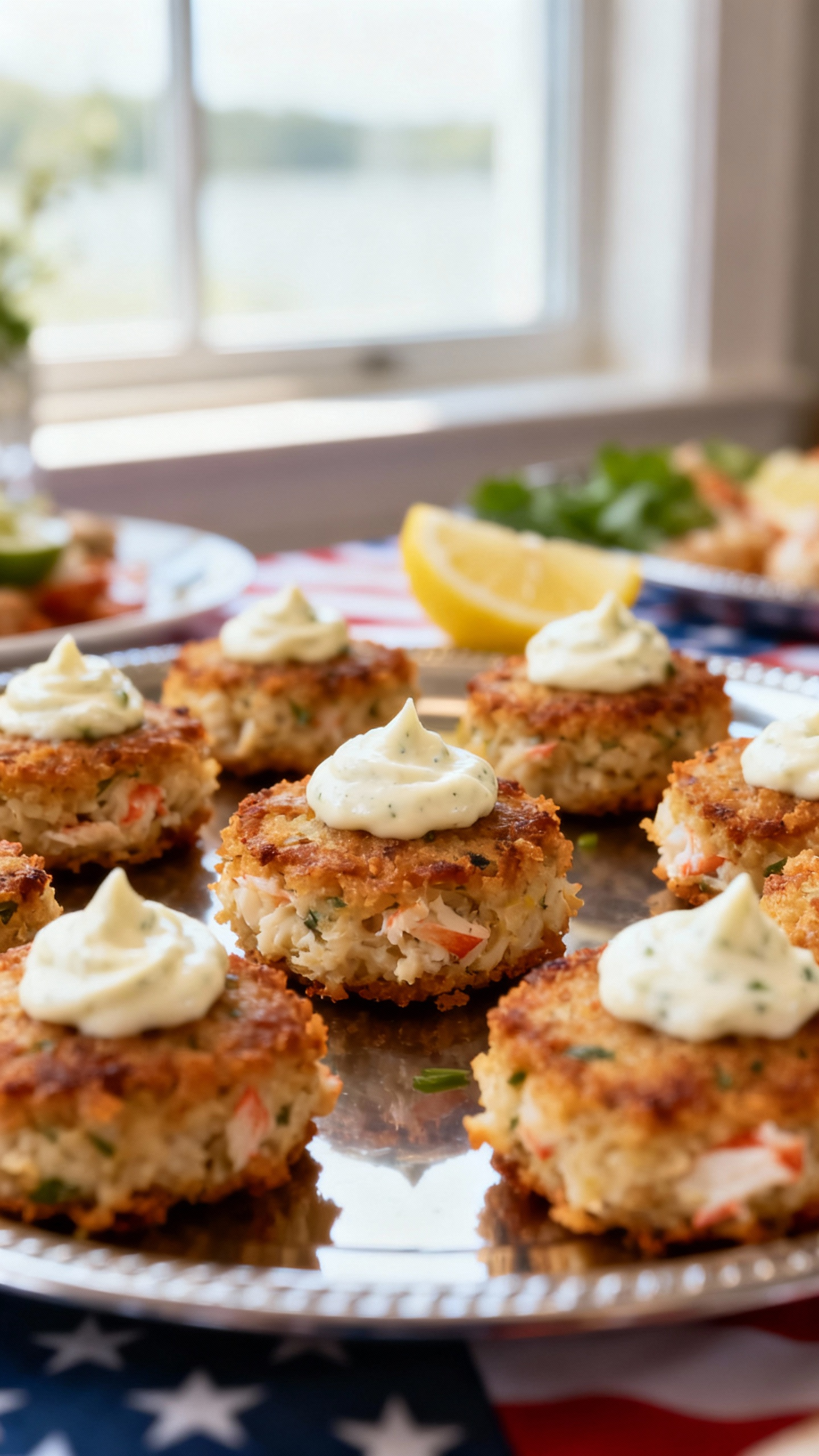Mini Crab Cakes with Lemon Aioli