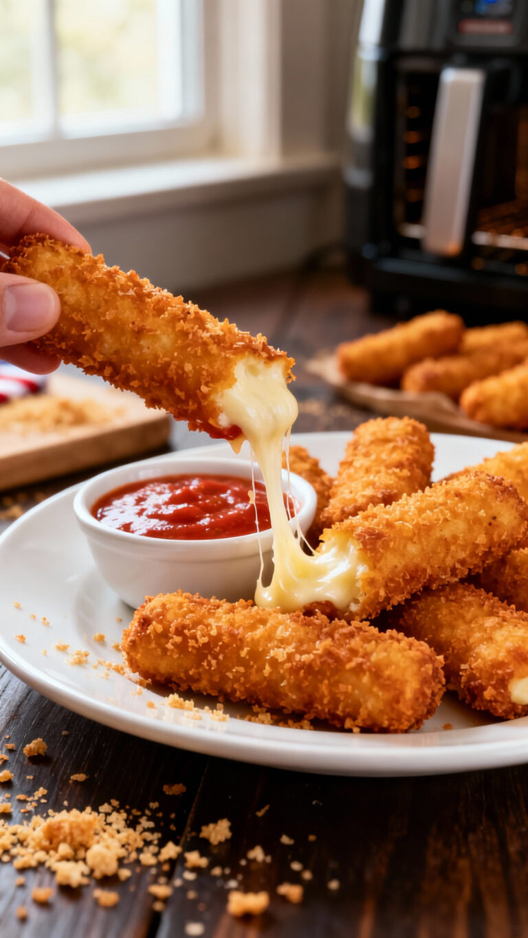 Air Fryer Mozzarella Sticks - American cuisine