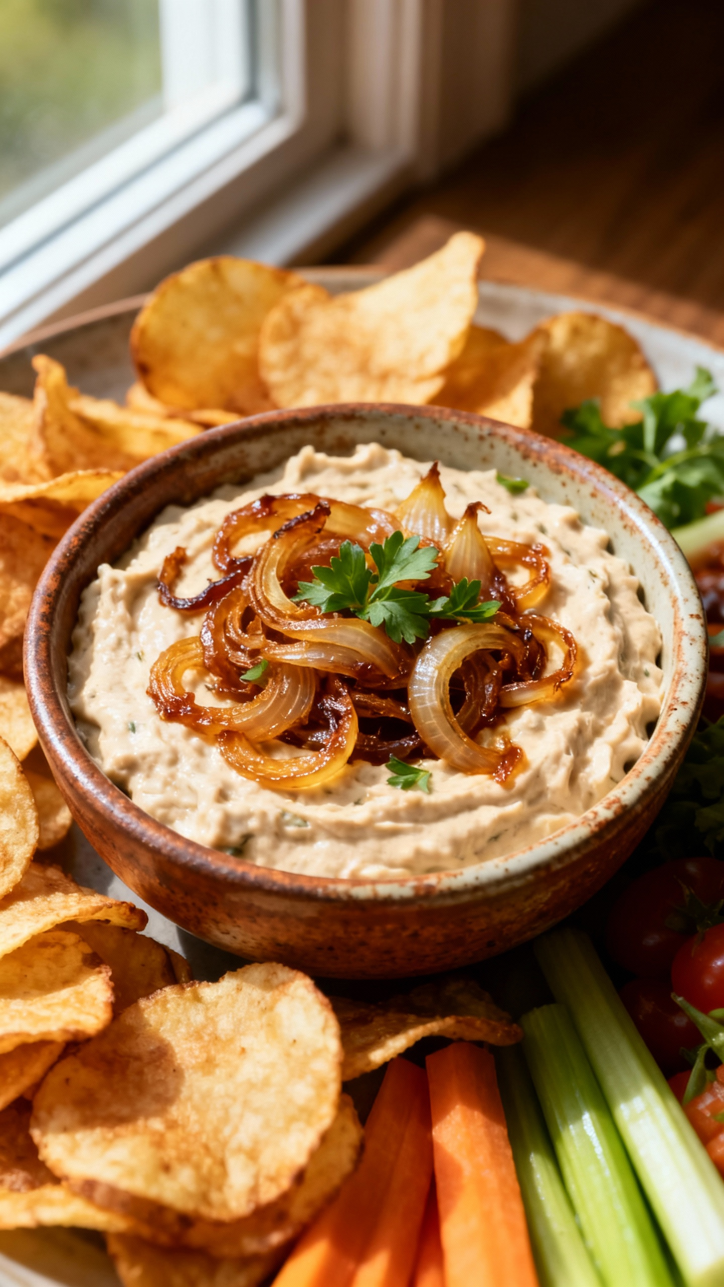 Caramelized Onion Dip with Herbs