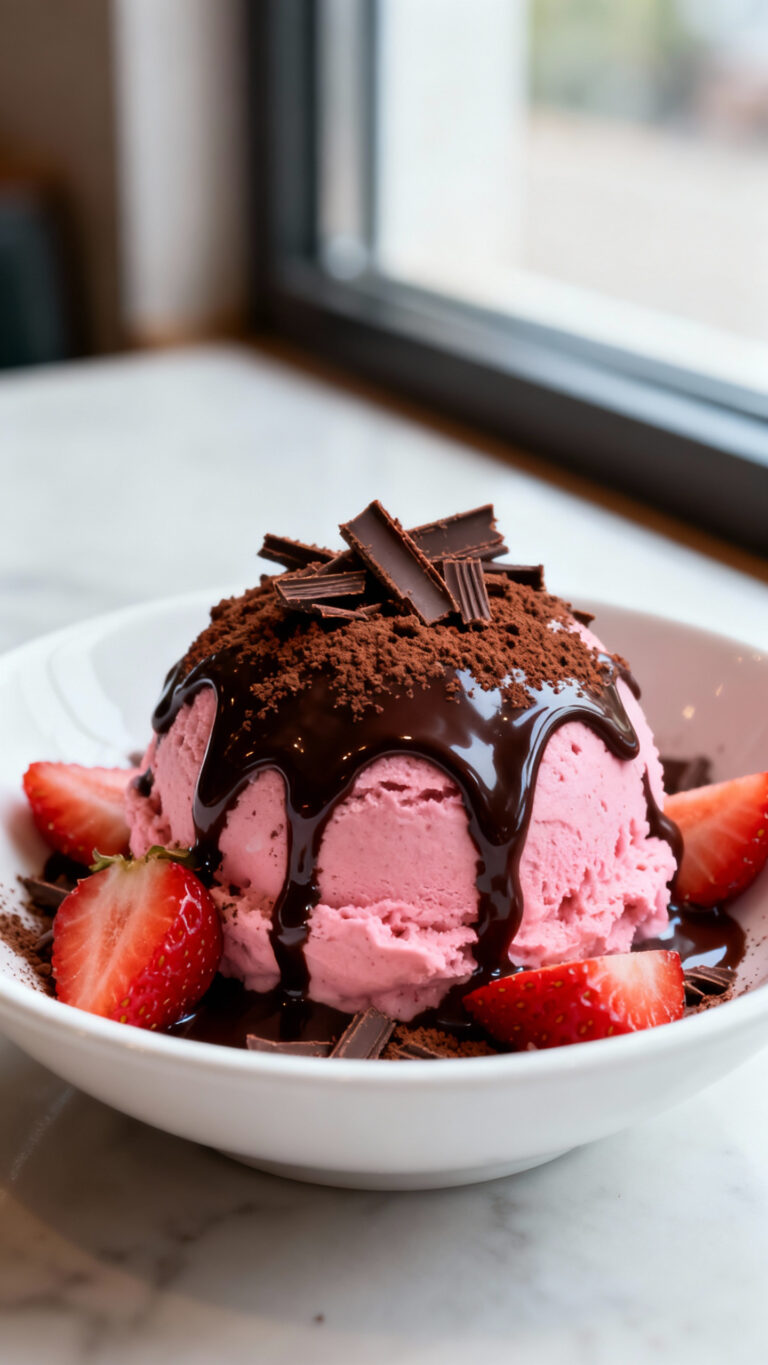 Chocolate-Covered Strawberry Nice Cream - American