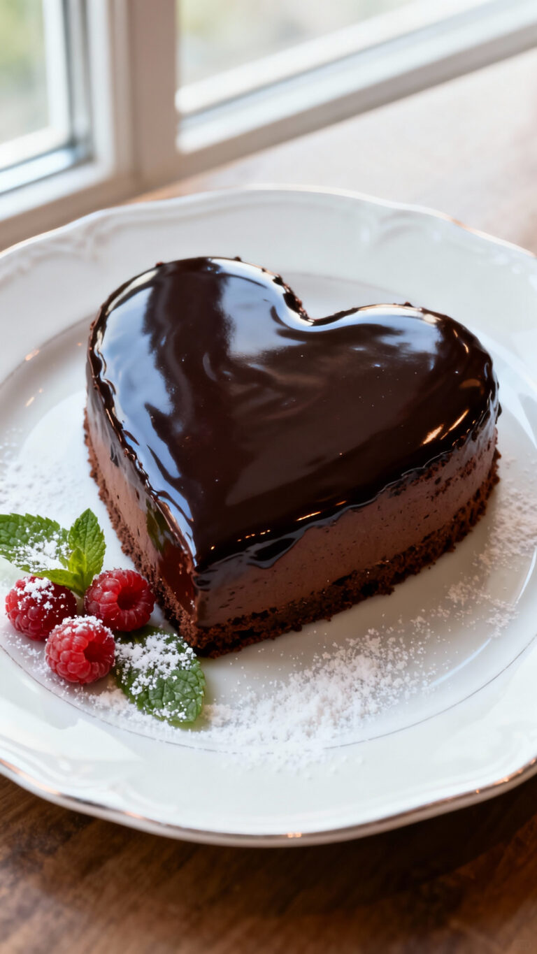 Chocolate Ganache Heart Cake - Western