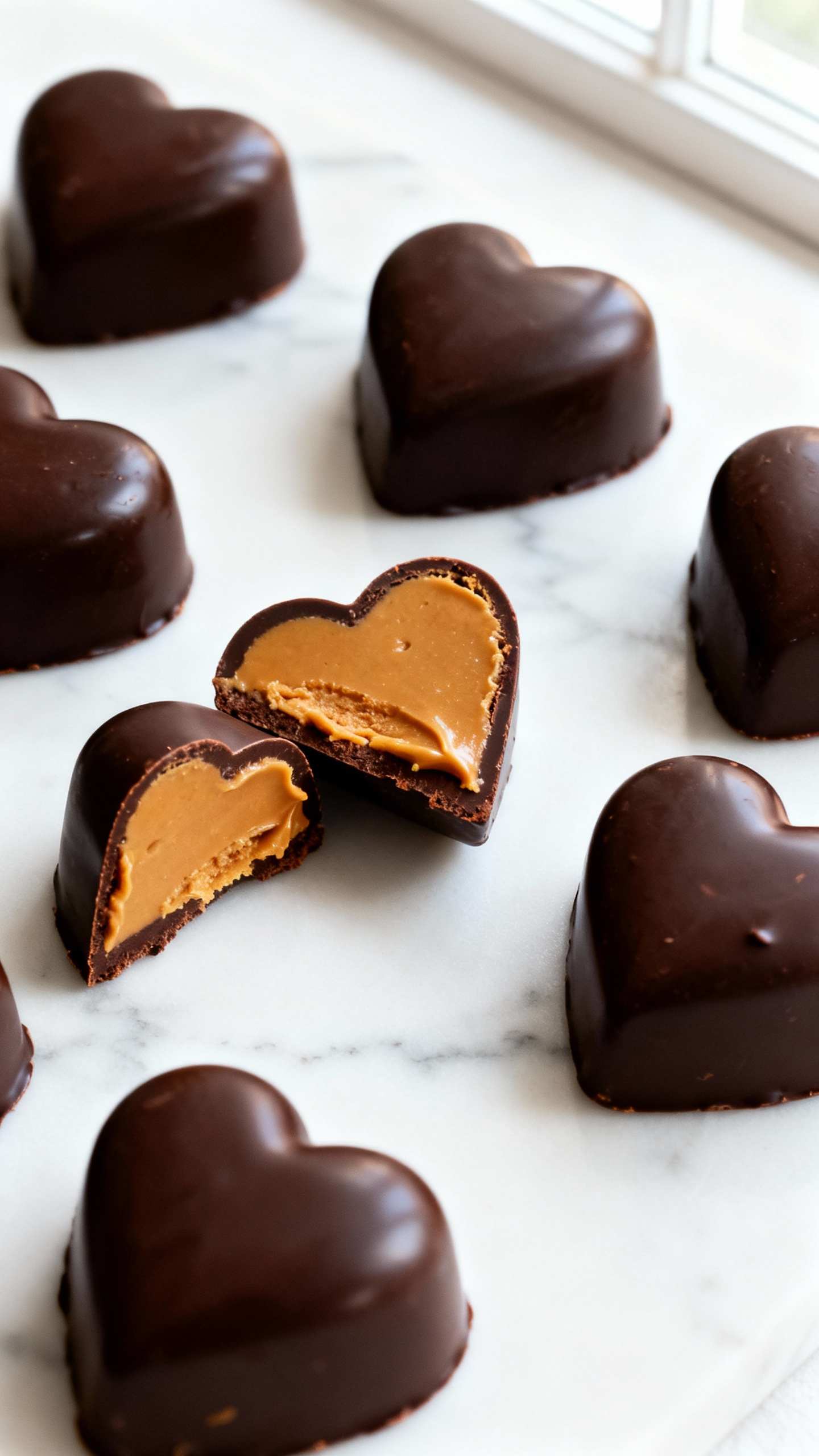 Chocolate Peanut Butter Hearts