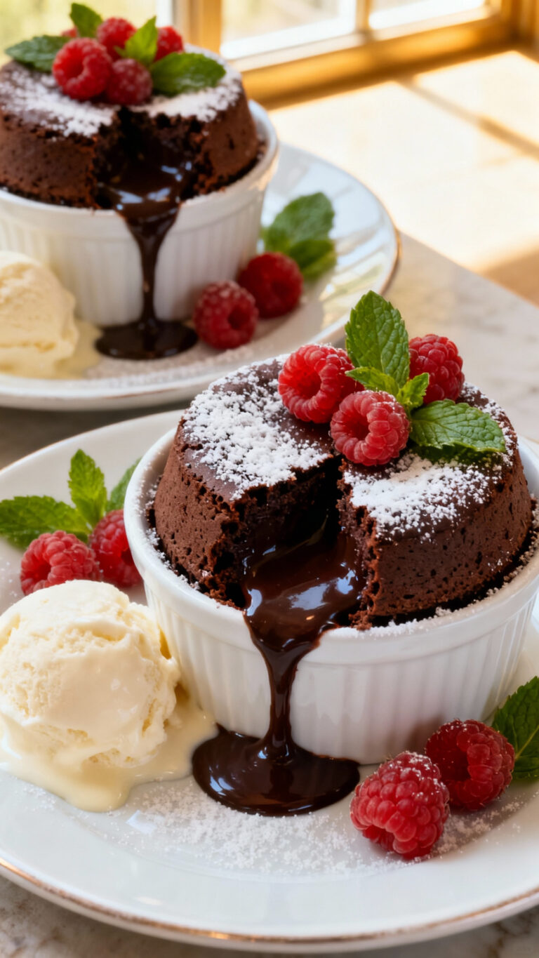 Molten Lava Cakes for Two - French