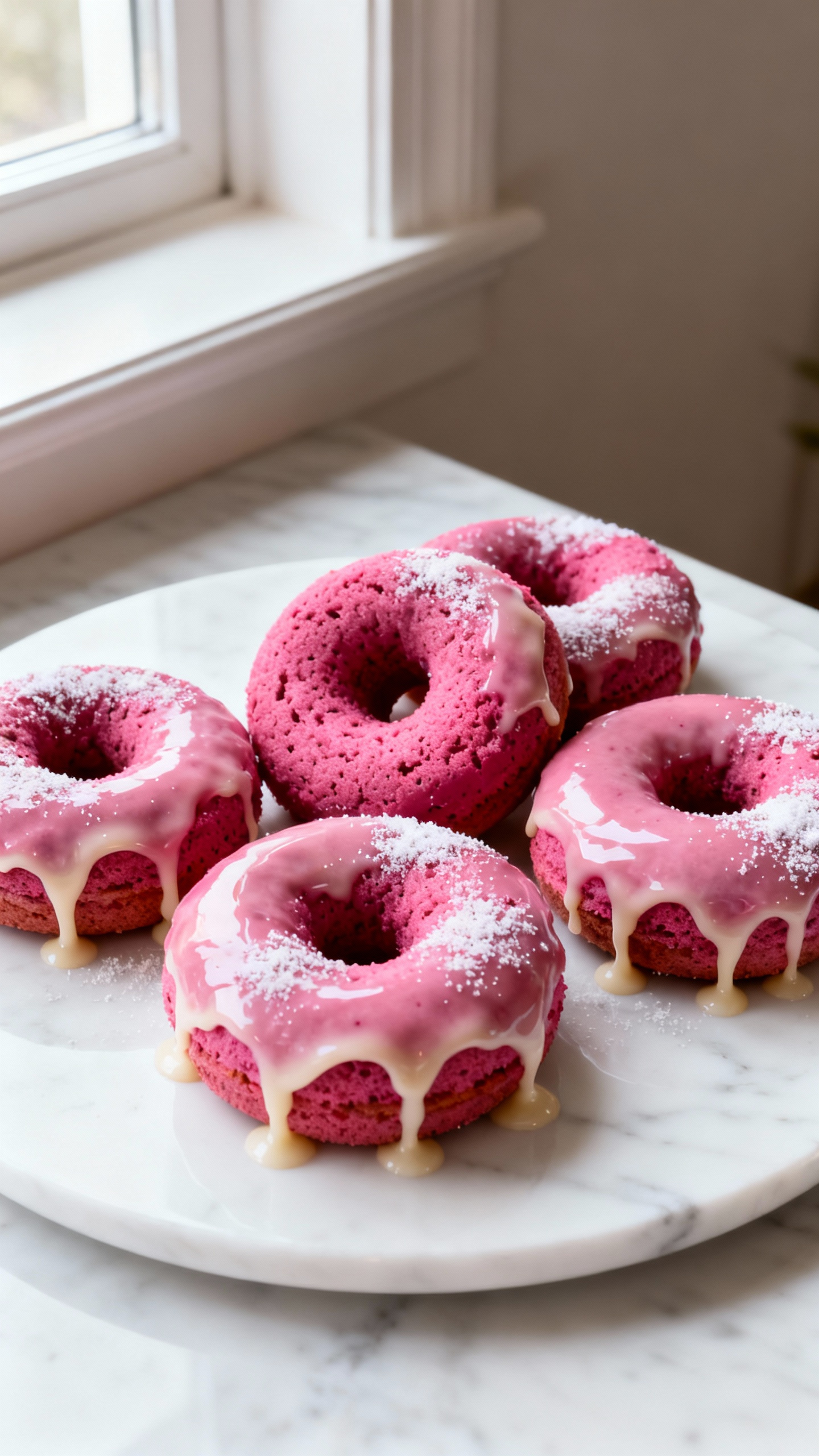Pink Velvet Vegan Donuts
