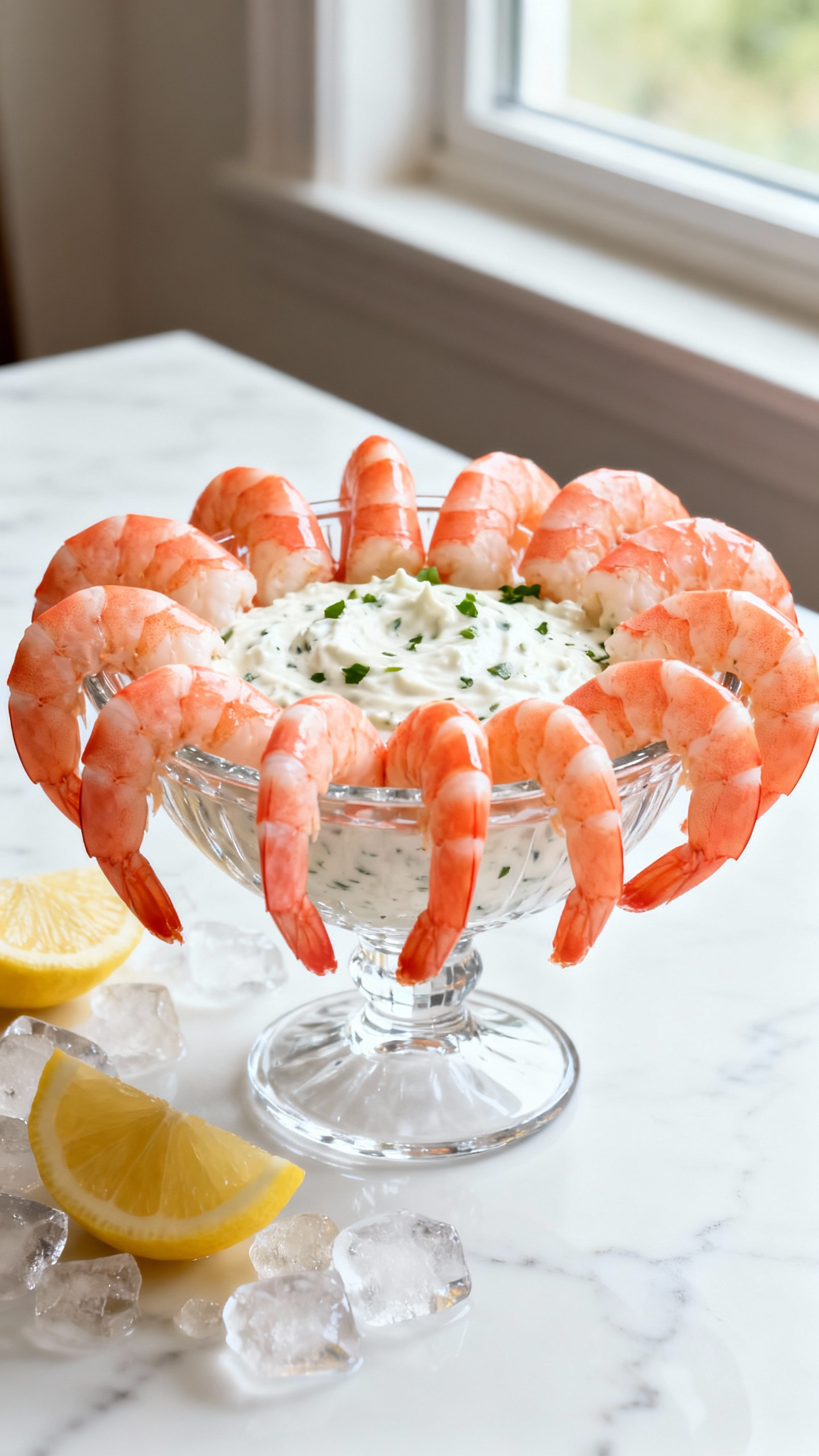 Shrimp Cocktail with Creamy Herb Dip