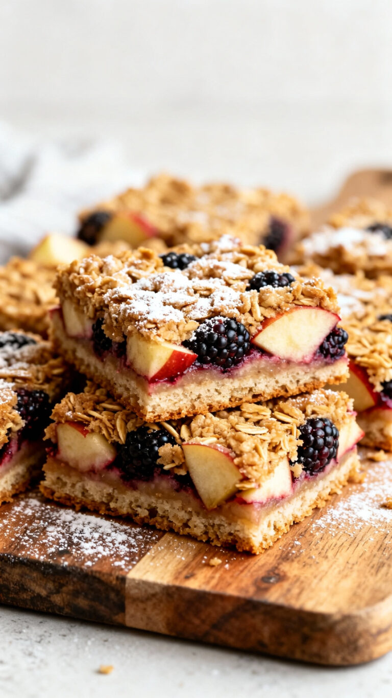 Apple Blackberry Oat Bars - American