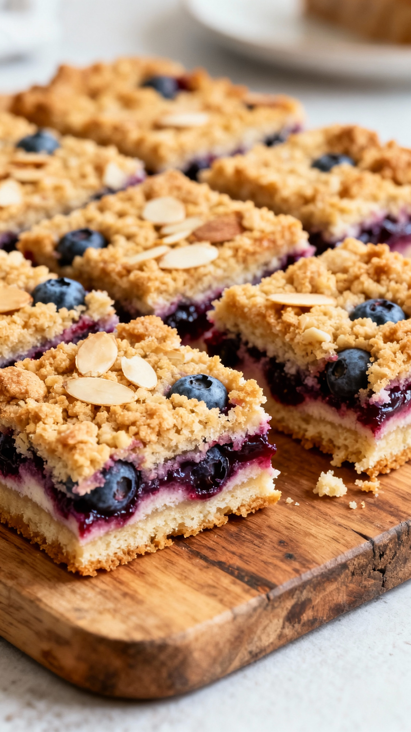 Blueberry Almond Crumble Bars