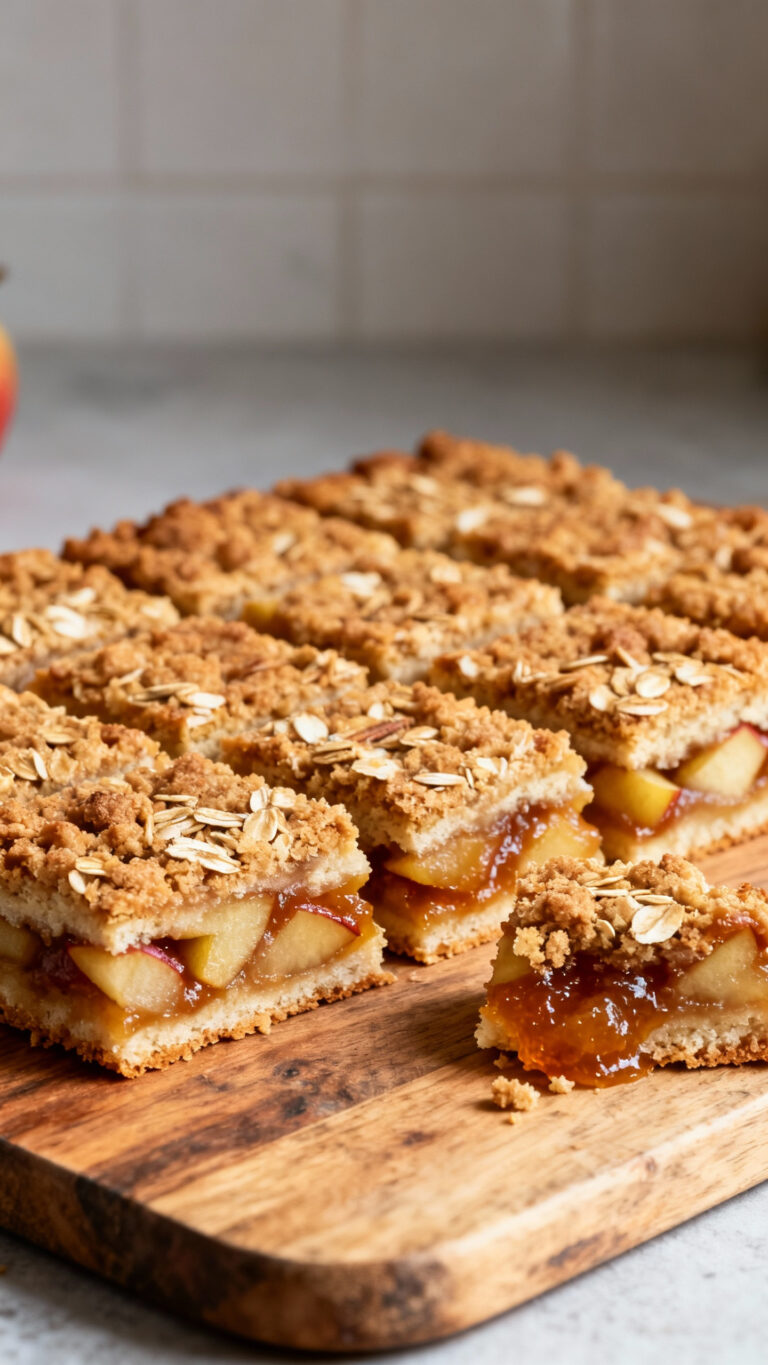 Cinnamon Apple Crumble Bars - American