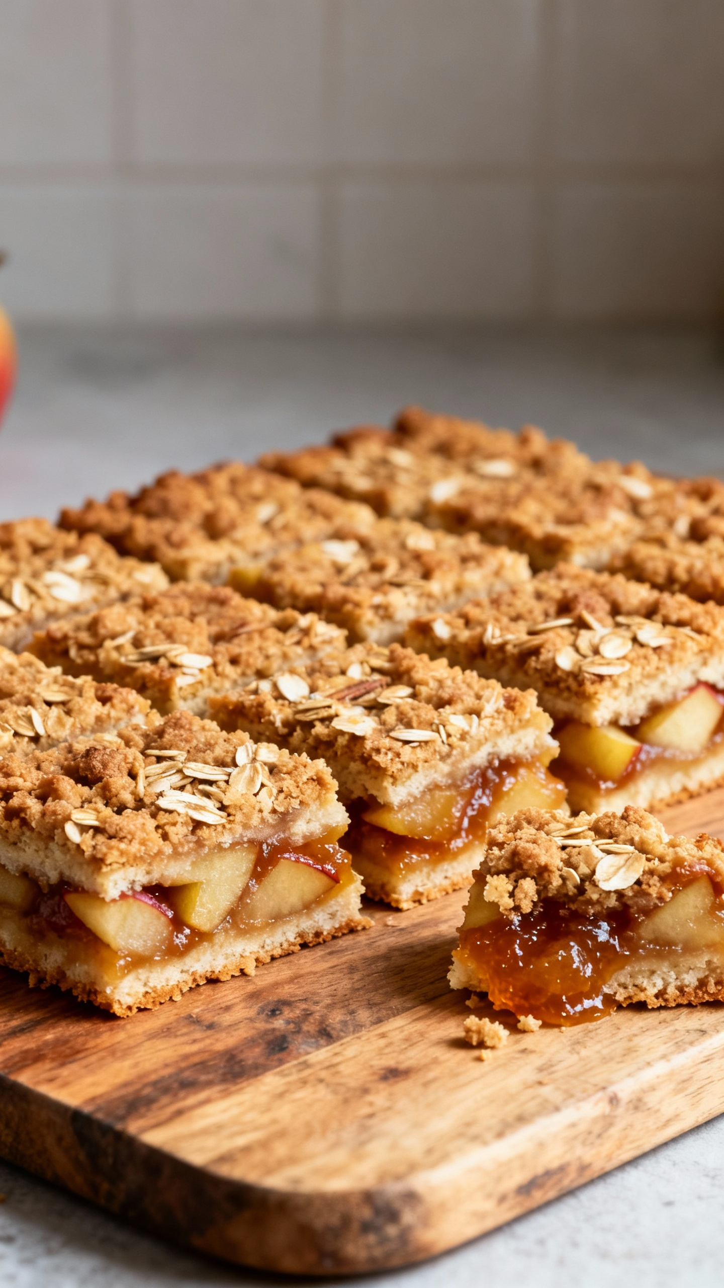 Cinnamon Apple Crumble Bars
