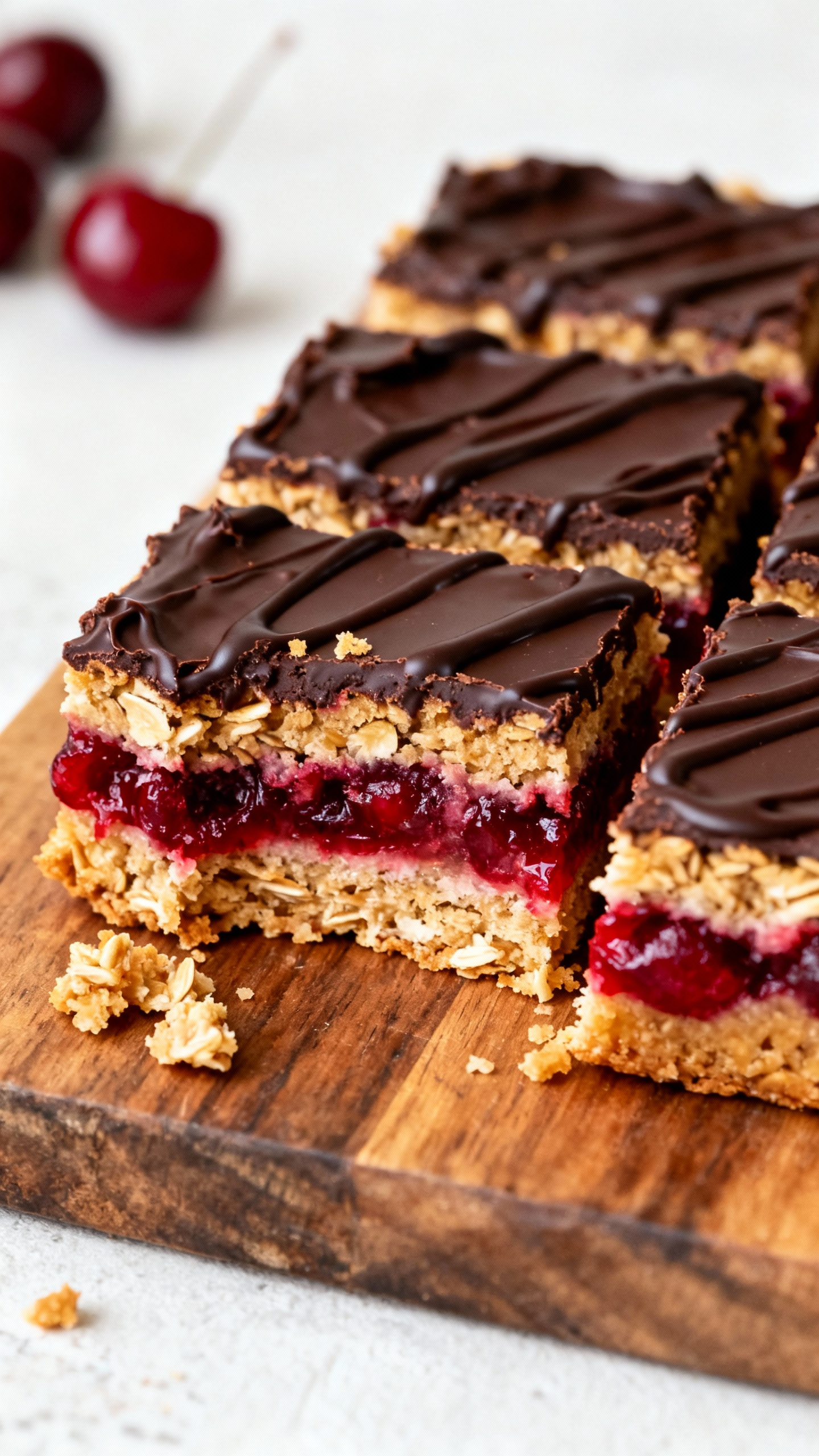 Dark Chocolate Cherry Oat Bars