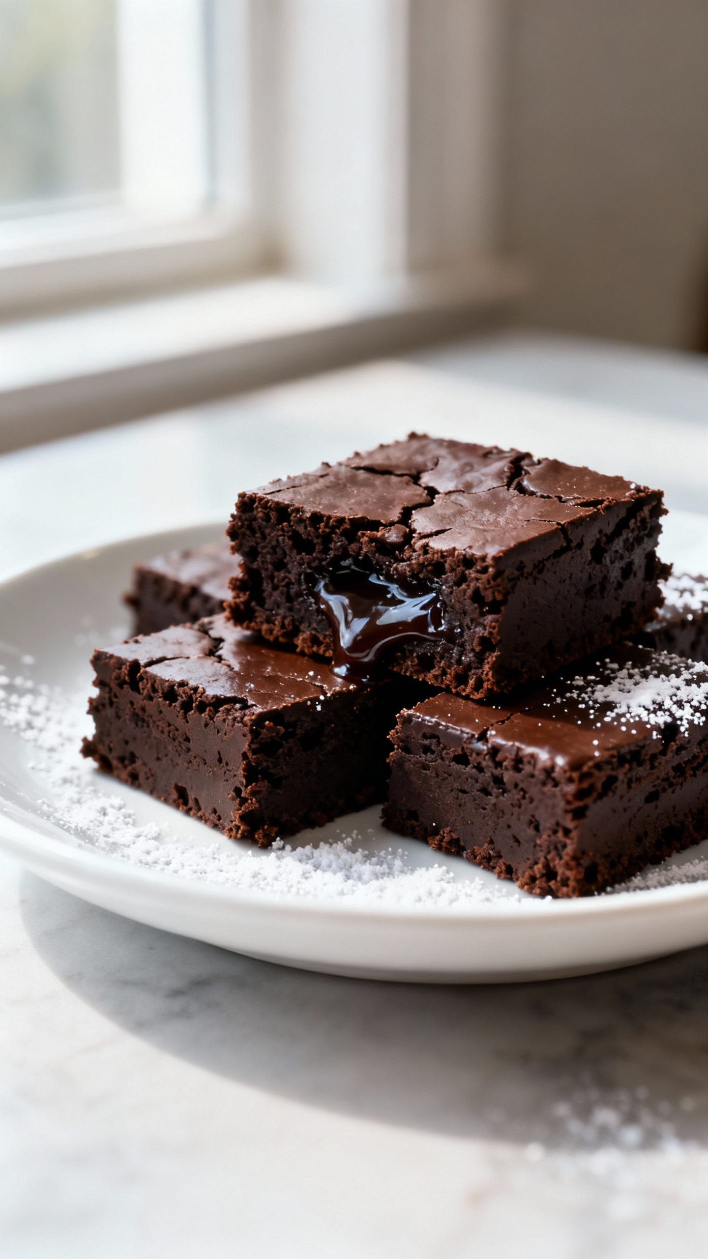 Fudgy Dark Chocolate Brownies