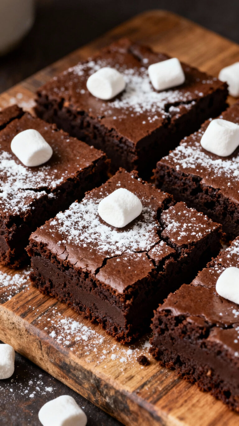 Hot Cocoa Brownies - American